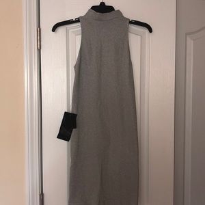 NWT! bebe Silver Glitter Mockneck Dress